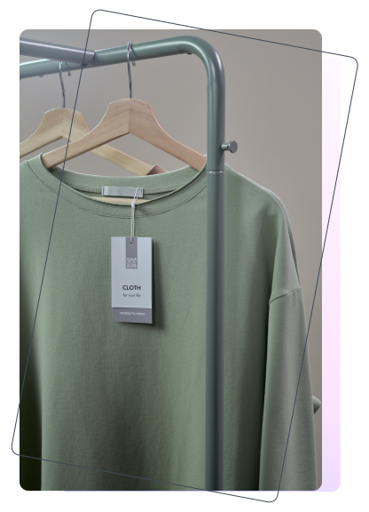 পোশাকের উপর QR কোড ট্যাগ