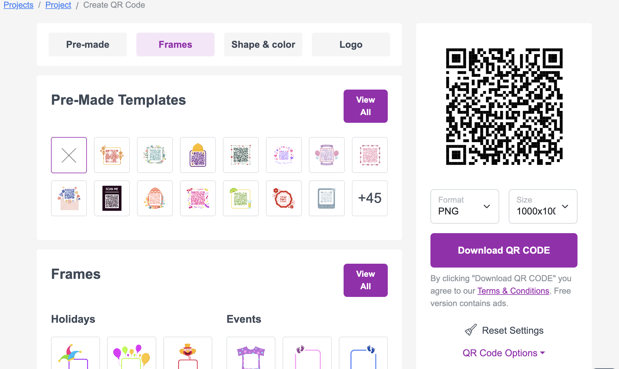 ME 페이지에 QR 코드를 생성하는 방법