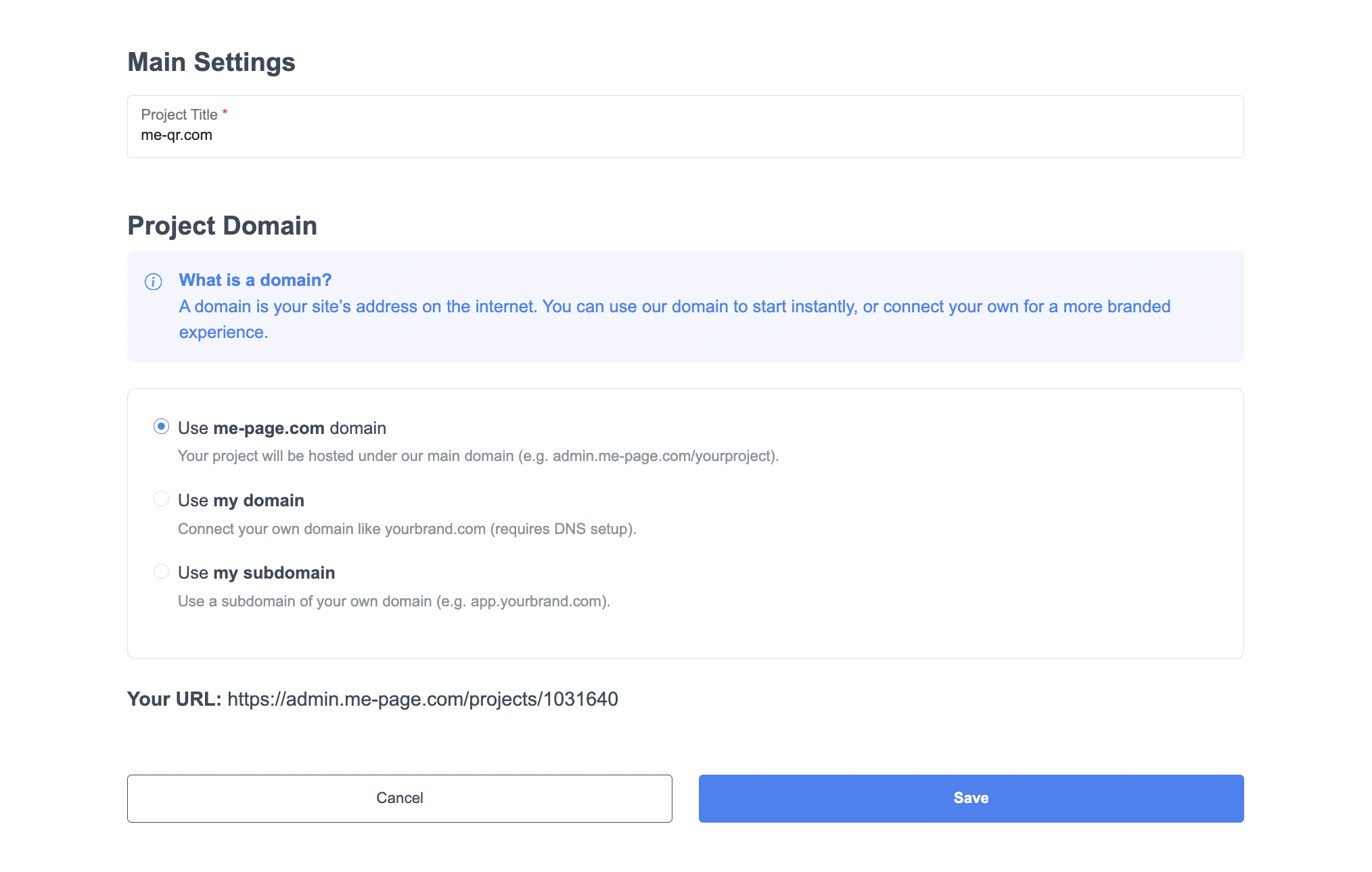 Access Your Project Settings