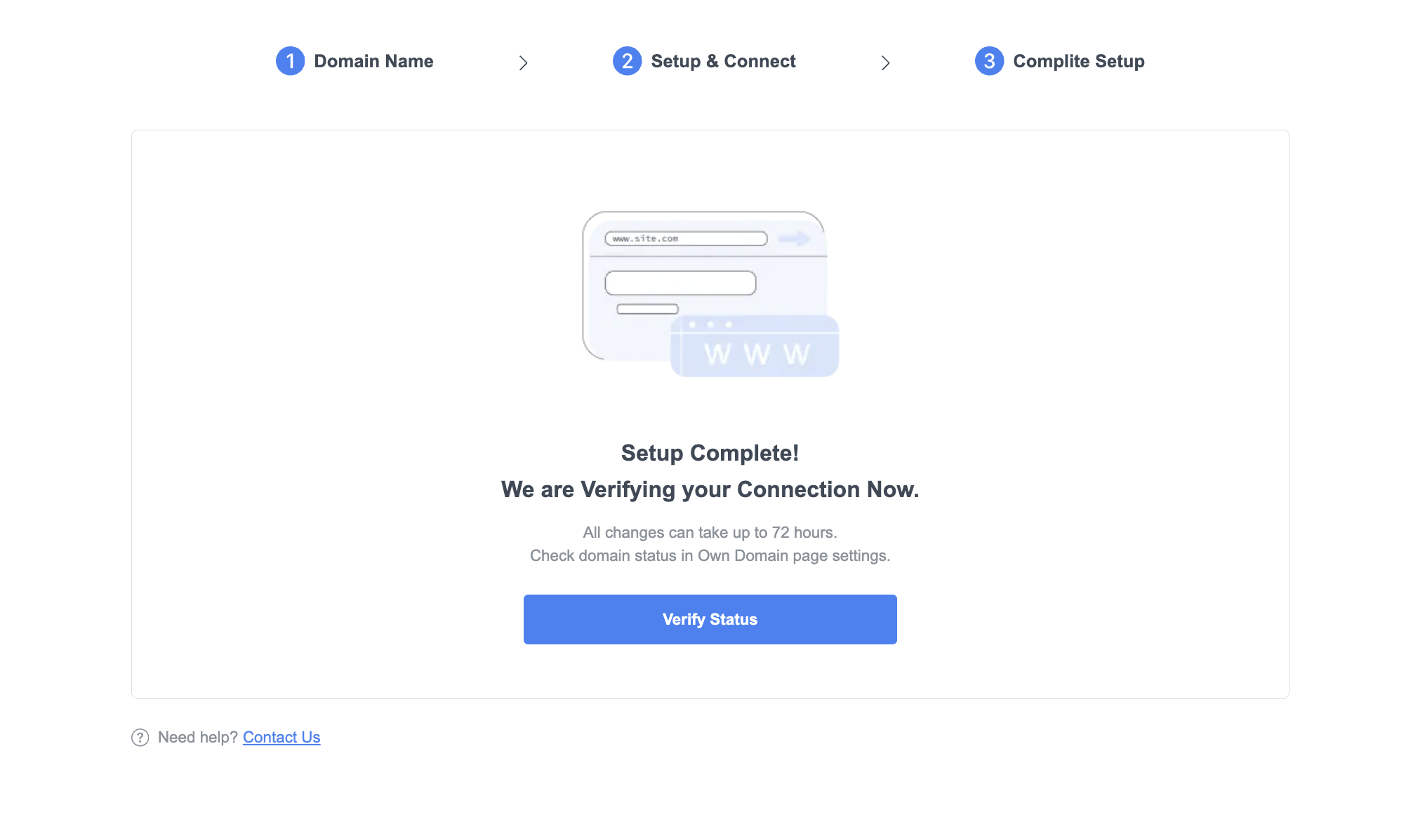 Verify and Publish Your Website