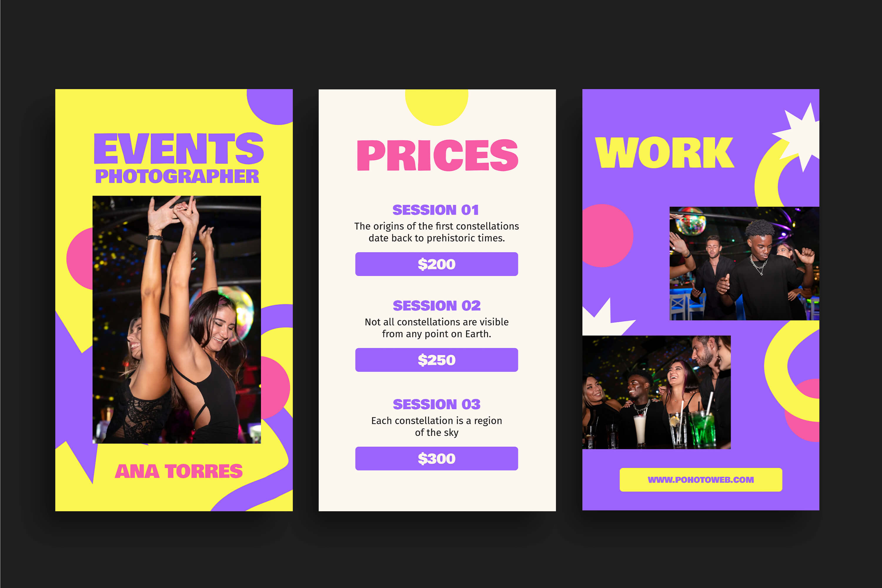 Crie uma narrativa envolvente para o seu evento.