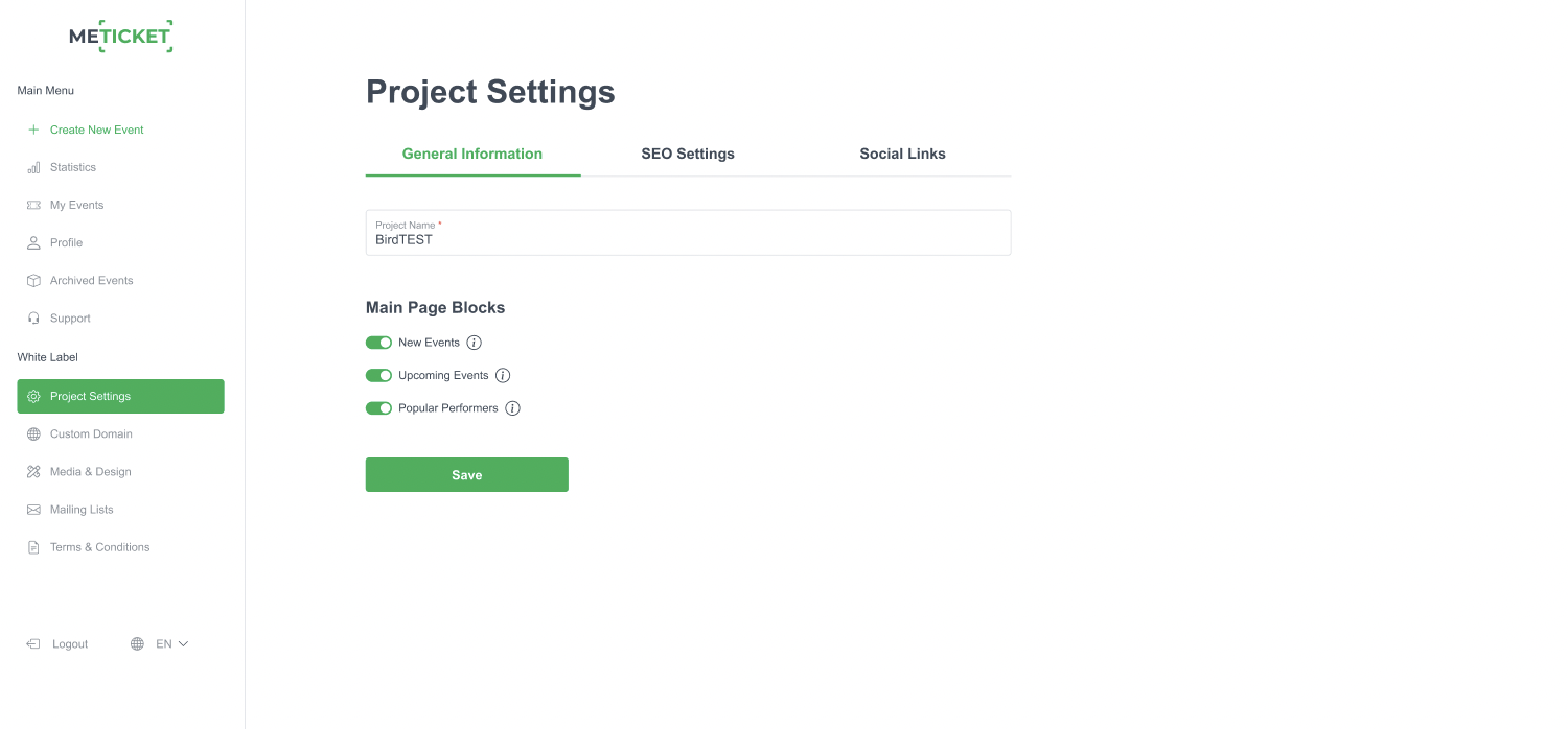 Aan de slag met ME-Ticket White Label