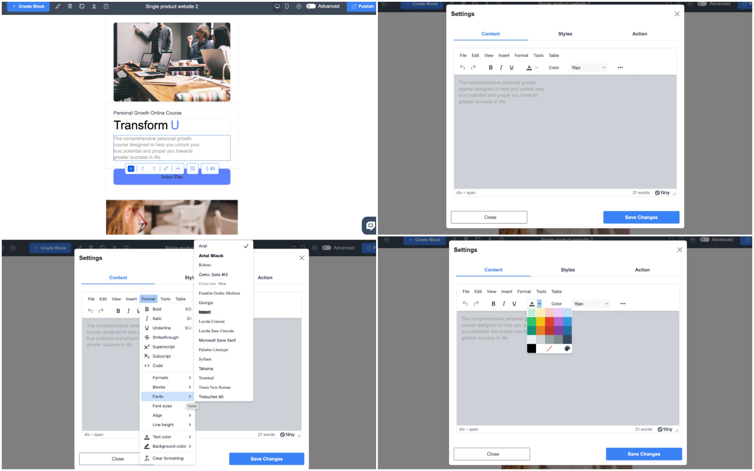 Using ME-Page Tools to Apply Your Style