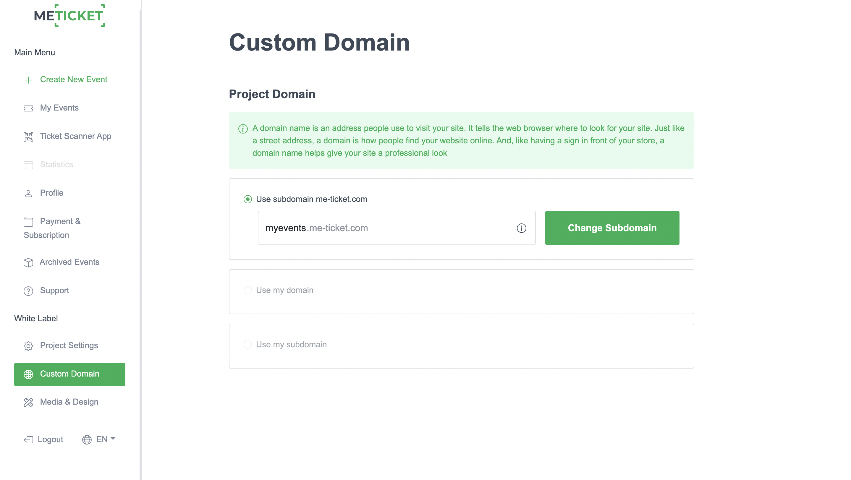 ขั้นตอนที่ 1: ขอการตั้งค่า White Label