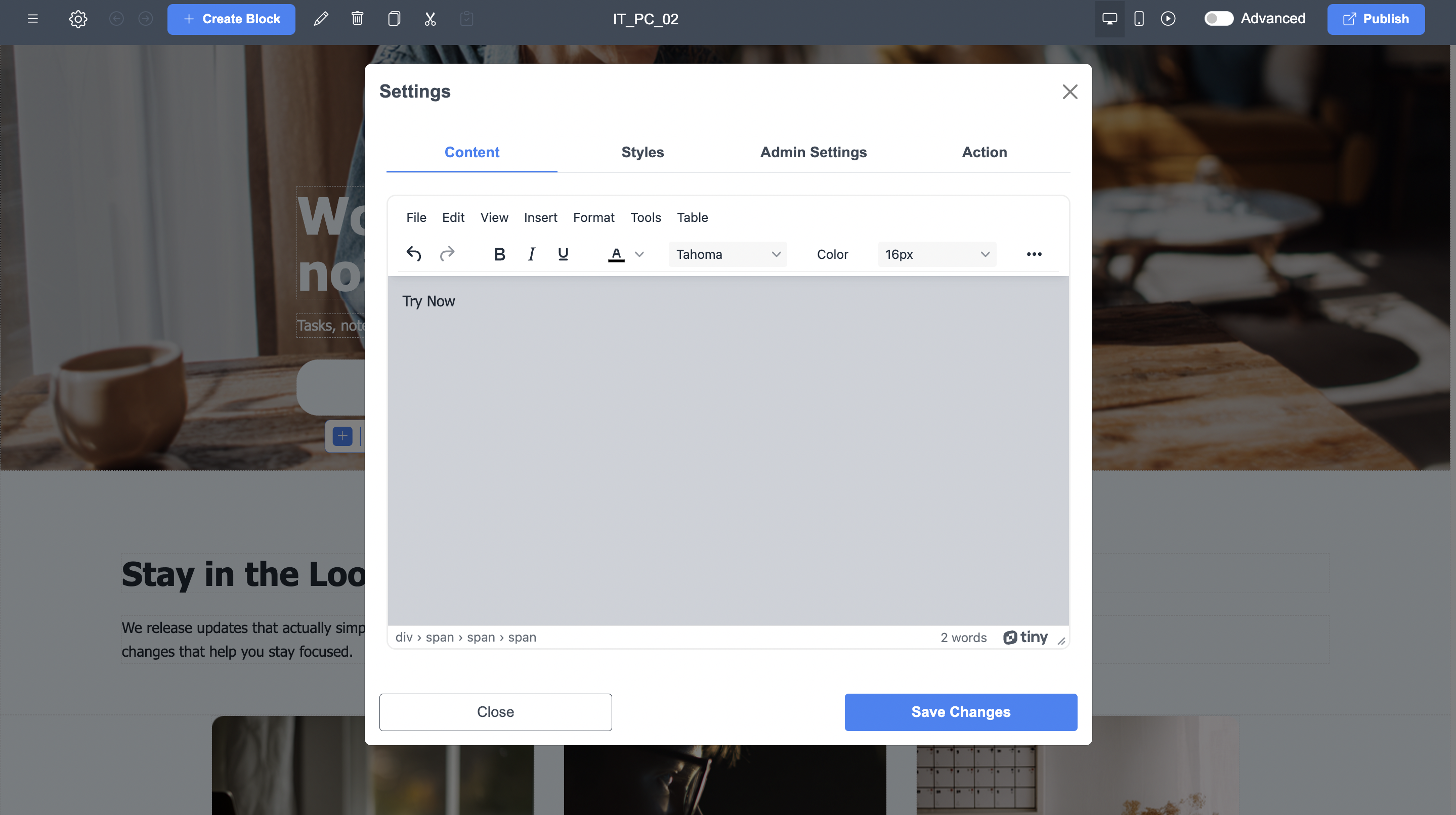 बटन पाठ संपादित करें