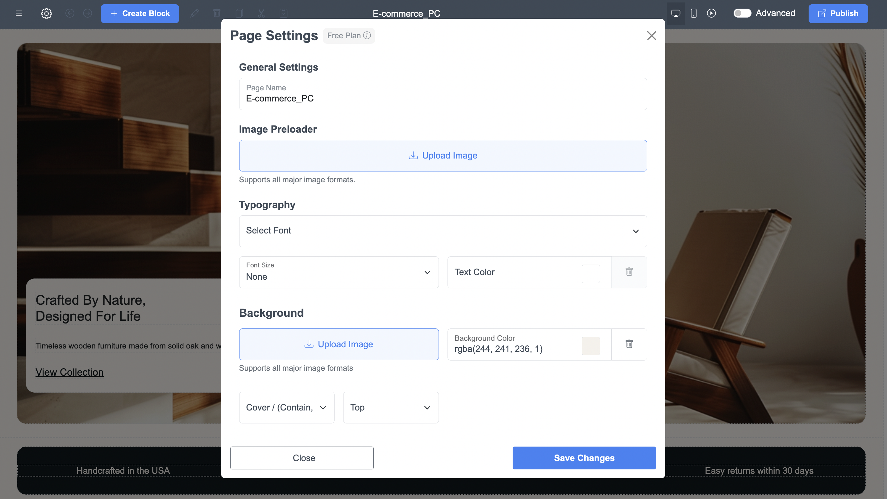 Mengunggah Gambar Latar Belakang