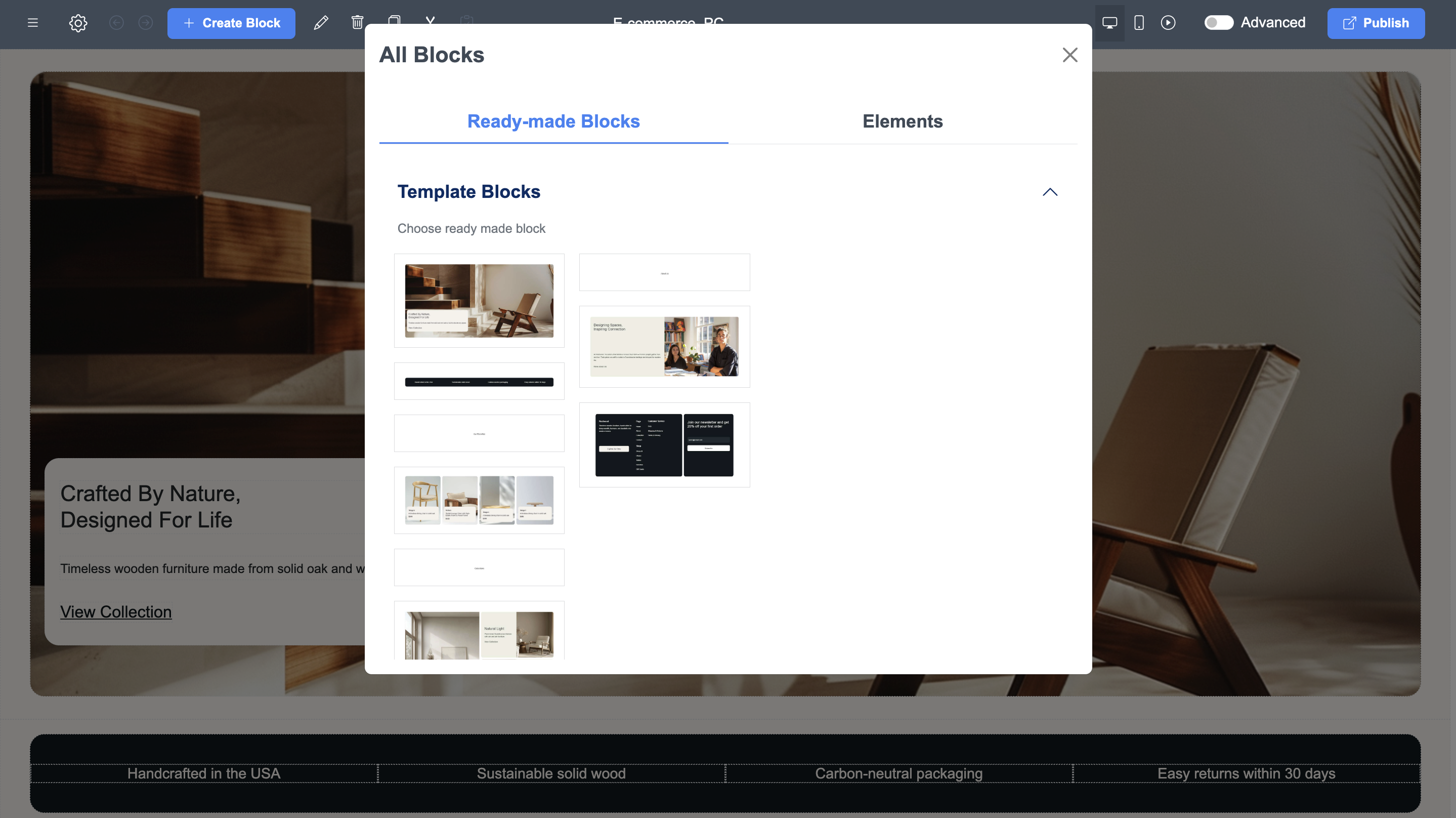 Memilih Blok Siap Pakai