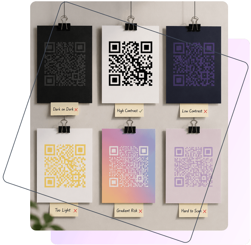 Độ tương phản màu của mã QR: Tại sao điều đó lại quan trọng